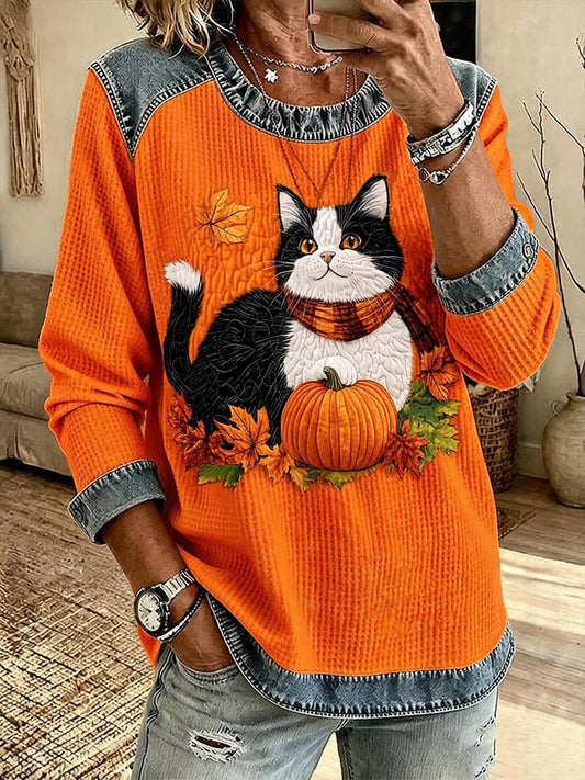 Women's Casual  Print Pullover Sweatshirt