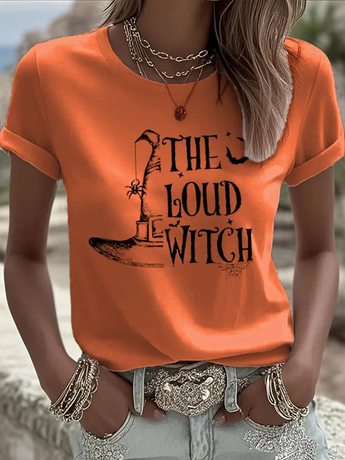 🔥Buy 2 Get 10% Off🔥Women's Funny Witch Print Casual T-shirt