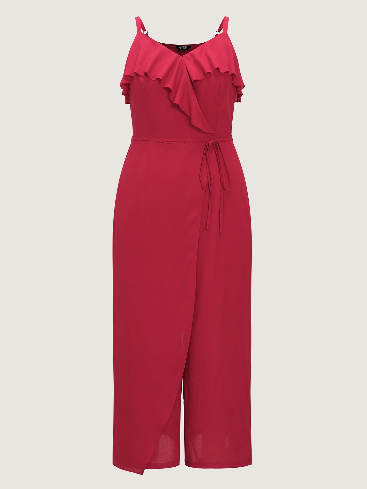 Ruffled Layered Stretchy Waist Jumpsuit