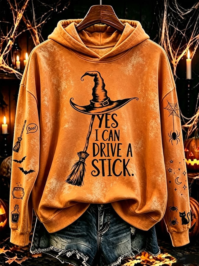 Women's Halloween Print Hoodie