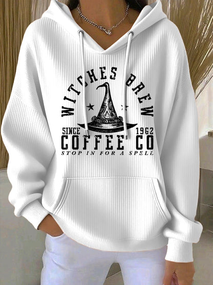🔥HOT SALE🔥Women's Halloween Witches Print Casual Hoodie