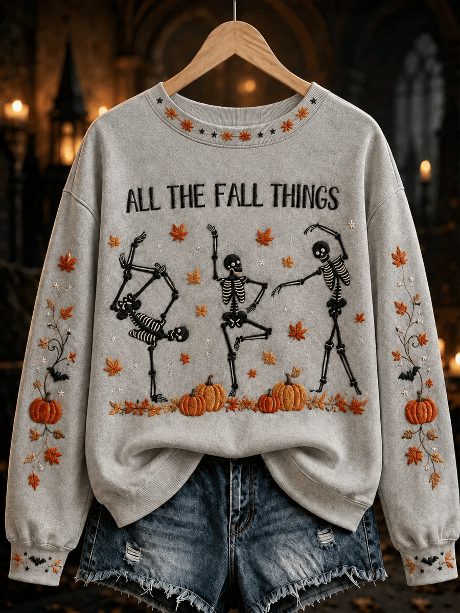 Women's Casual Printed Long-Sleeve Sweatshirt