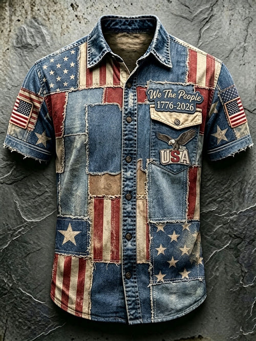 Men'S 250Th Anniversary National Print  Shirt