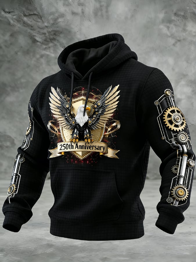 Men's Casual American 250th Anniversary Print Sweatshirt