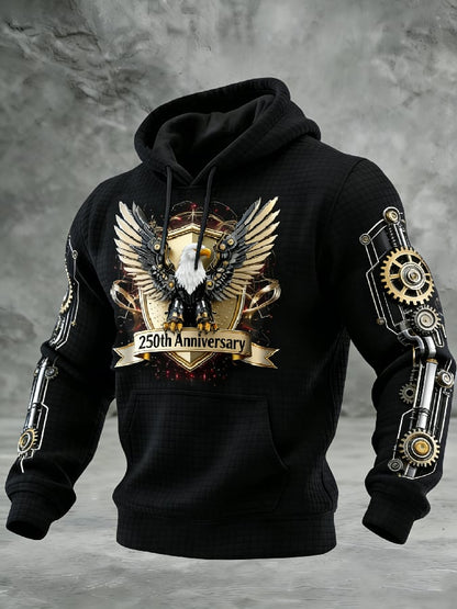Men's Casual American 250th Anniversary Print Sweatshirt