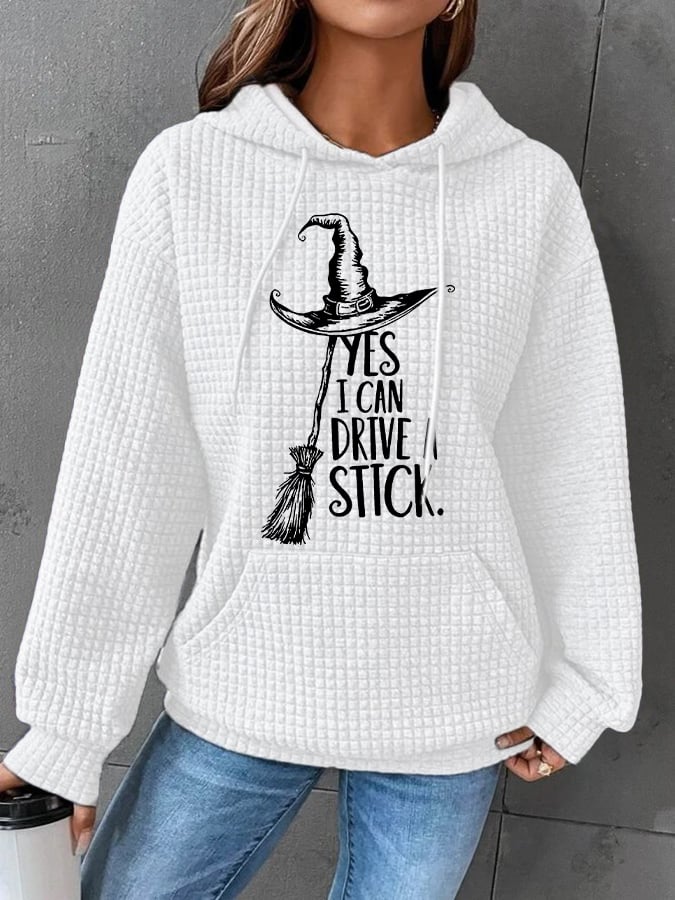 🔥HOT SALE🔥Women's Yes I Can Drive A Stick Print Casual Sweatshirt