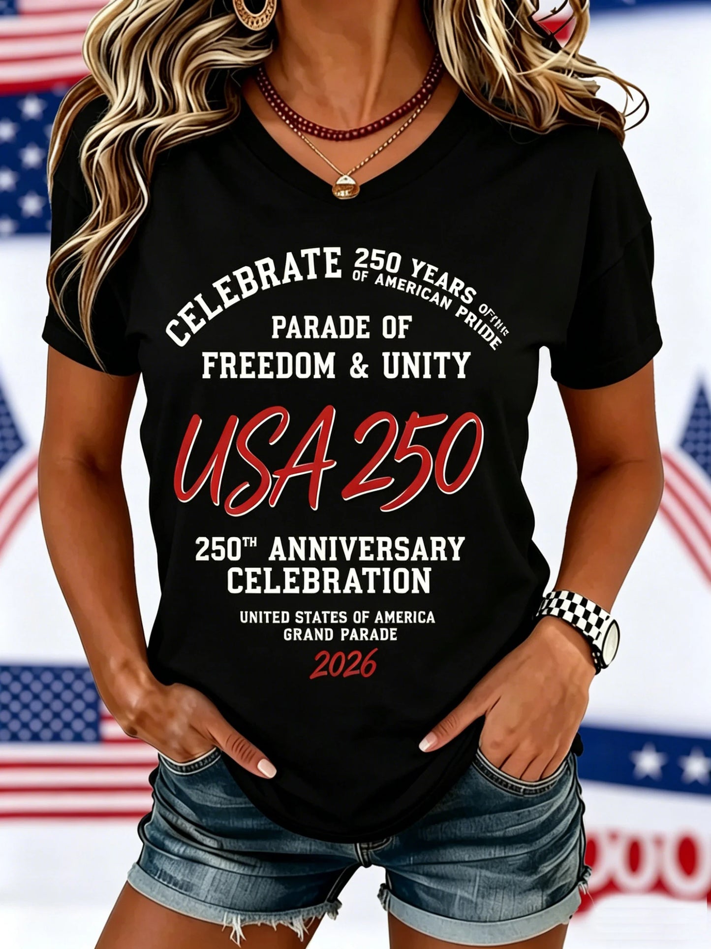 Women's Casual Text Letters Crew Neck Short Sleeve T-shirt
