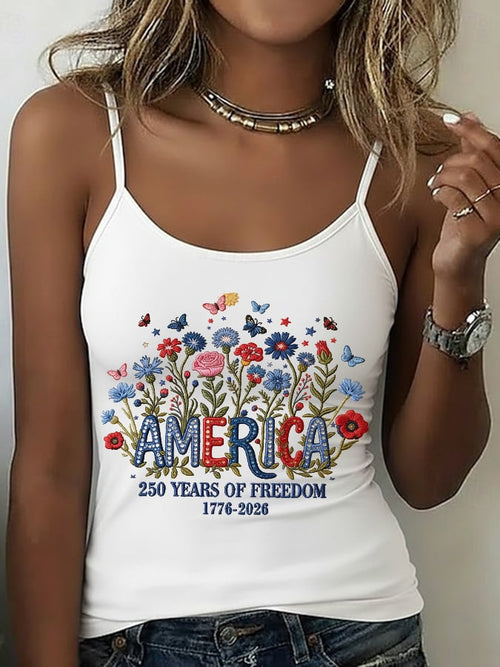 Women's casual retro American 250th Camisole