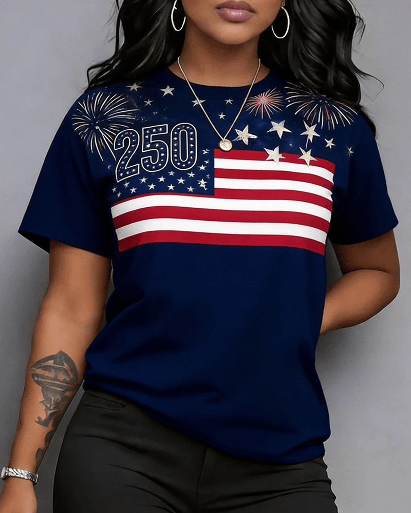 Women's USA 250 Print Casual T-shirt