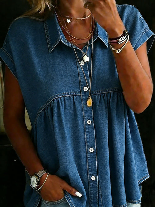 Women's Casual Denim Cotton Shirt