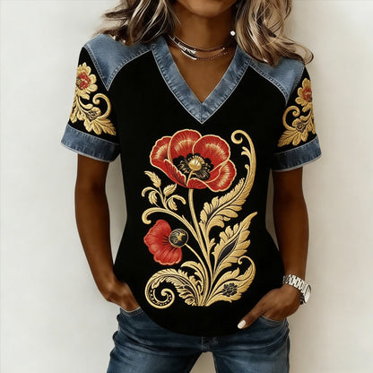 Women's Memorial Day Red Friday Printed T-Shirt