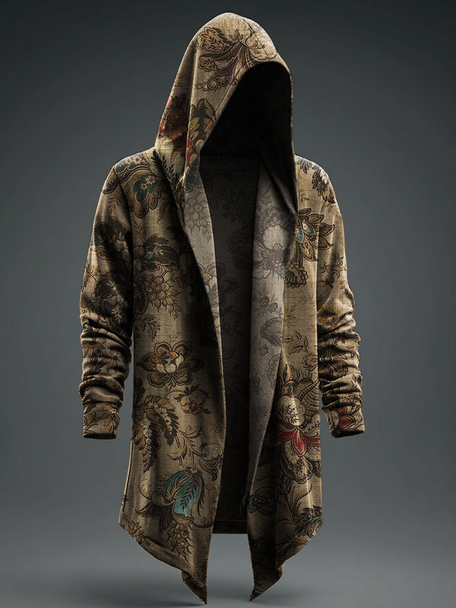 Ethnic Flowers Casual Hoodie Jacket
