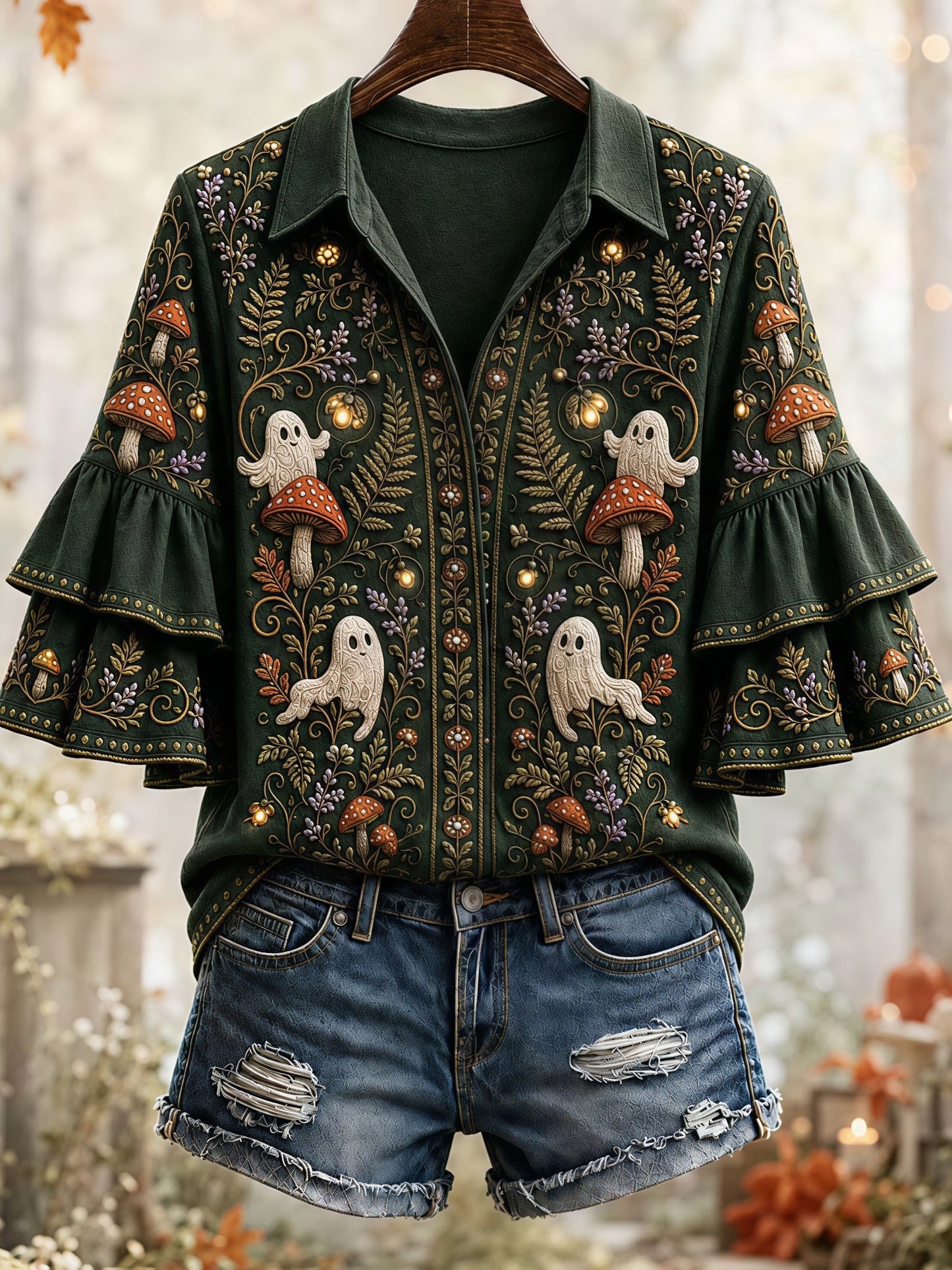 Women's Halloween Print Shirt