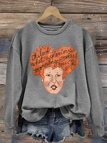 Halloween Women's Printed Long Sleeve Sweatshirt
