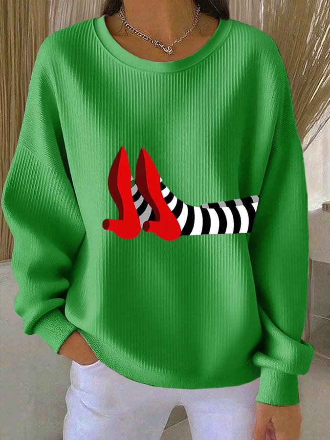 🔥HOT SALE🔥Women's Halloween Textured Sweatshirt