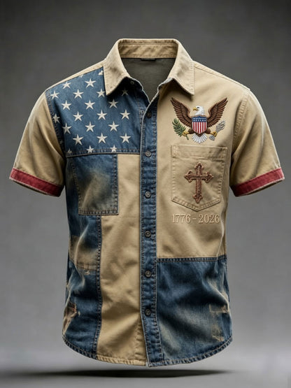 Men'S 250Th Anniversary National Print  Shirt