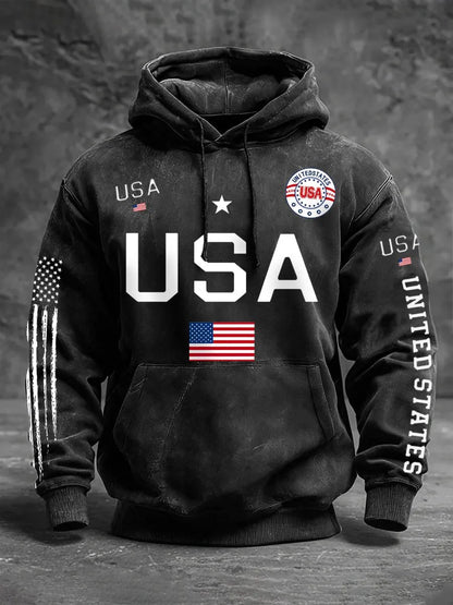 Men's American Flag Patriotic Hoodie