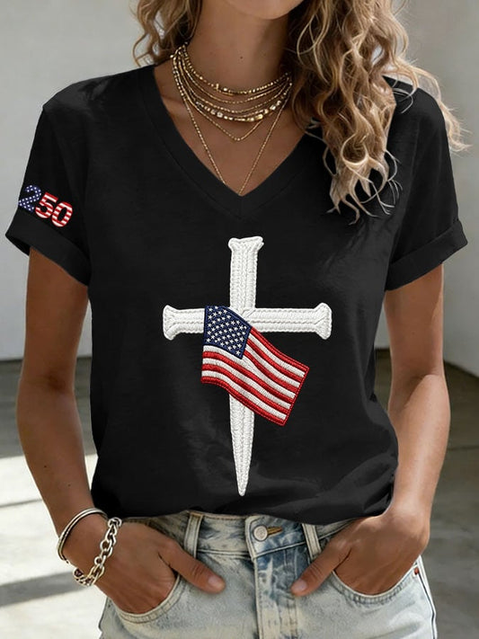 Women's America 250th Anniversary Printed Short-Sleeve T-Shirt
