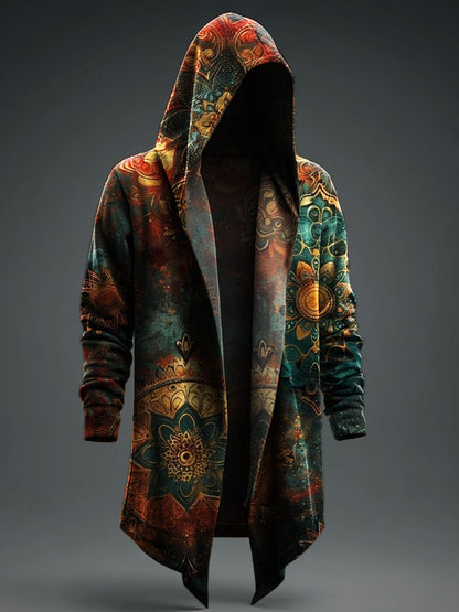 Ethnic Flowers Casual Hoodie Jacket