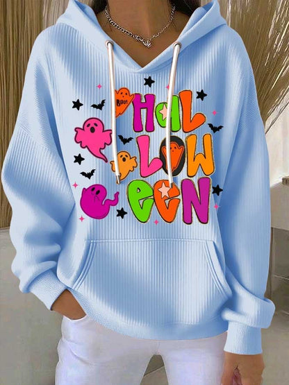 Women's Halloween Ghost Casual Hooded Sweatshirt