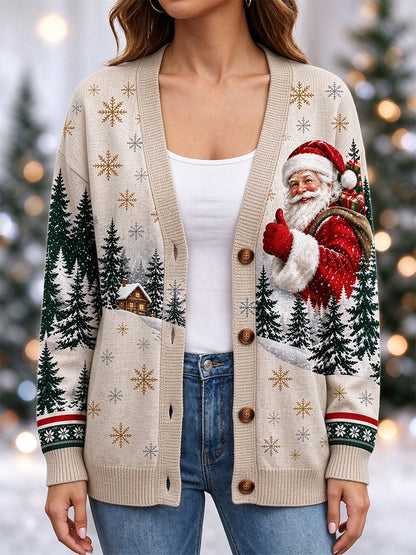 Women's Casual Christmas Cardigan