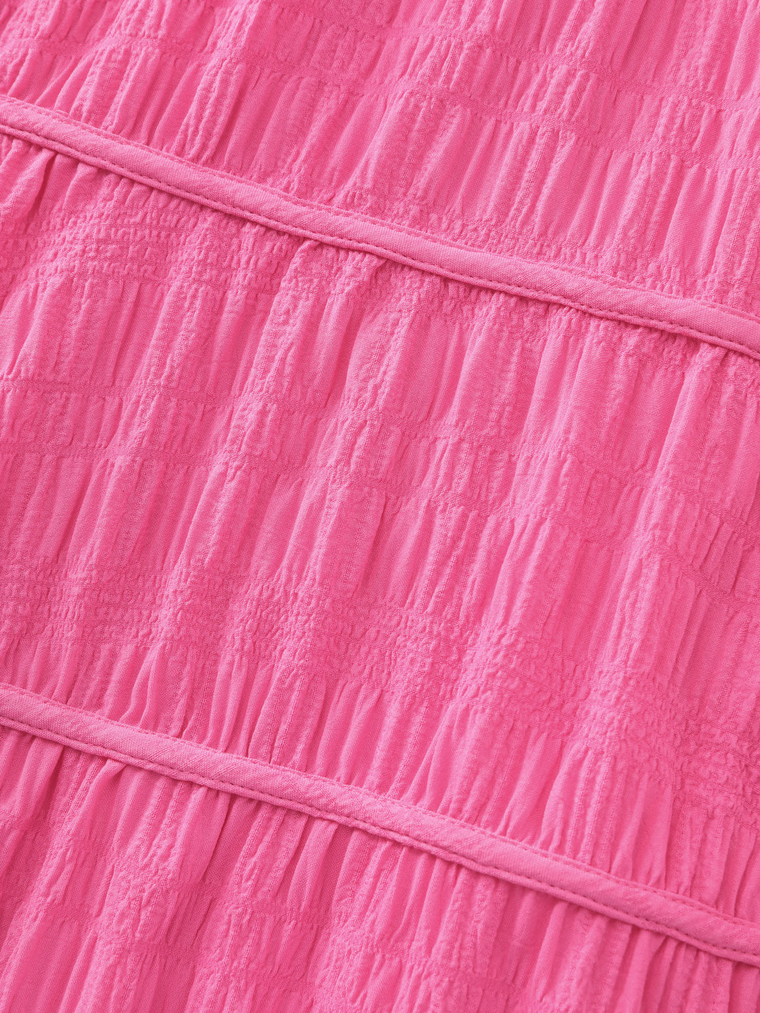 Textured Cinched-Waist Maxi Dress