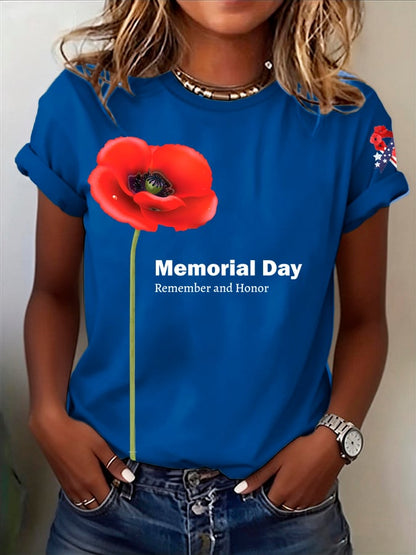 Women's Memorial Day  Print T-shirt