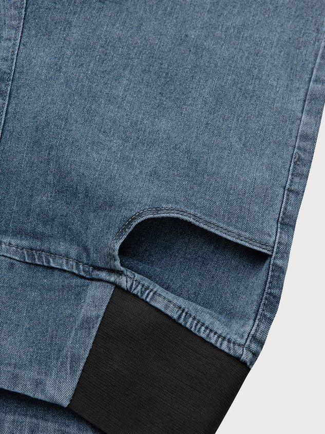 Weit Unifarben Denim Jeans