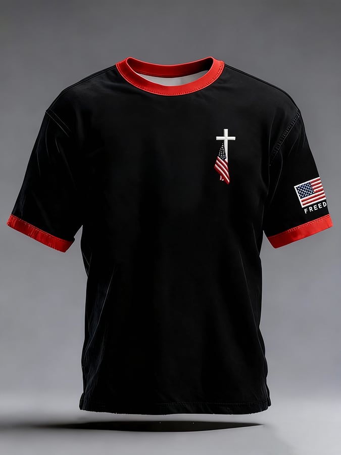 Men's 250th Anniversary of the United States Faith Print Short Sleeve T-shirt