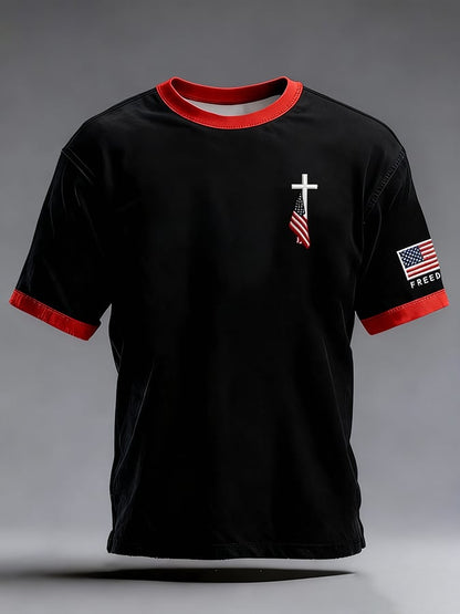 Men's 250th Anniversary of the United States Faith Print Short Sleeve T-shirt