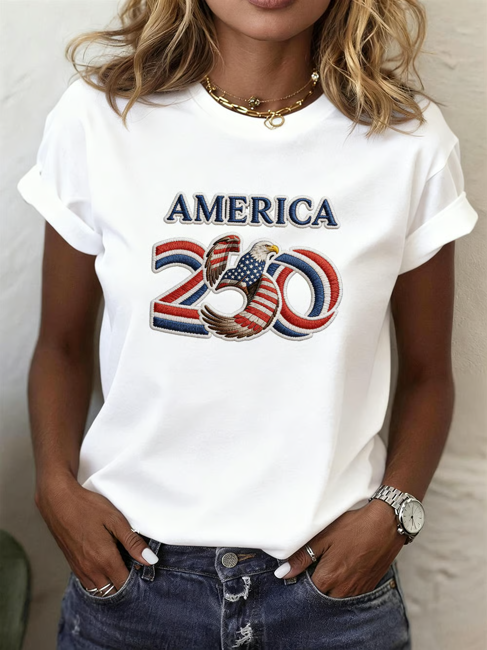 Women's U.S. 250th Anniversary Crew Neck Short-Sleeve T-Shirt