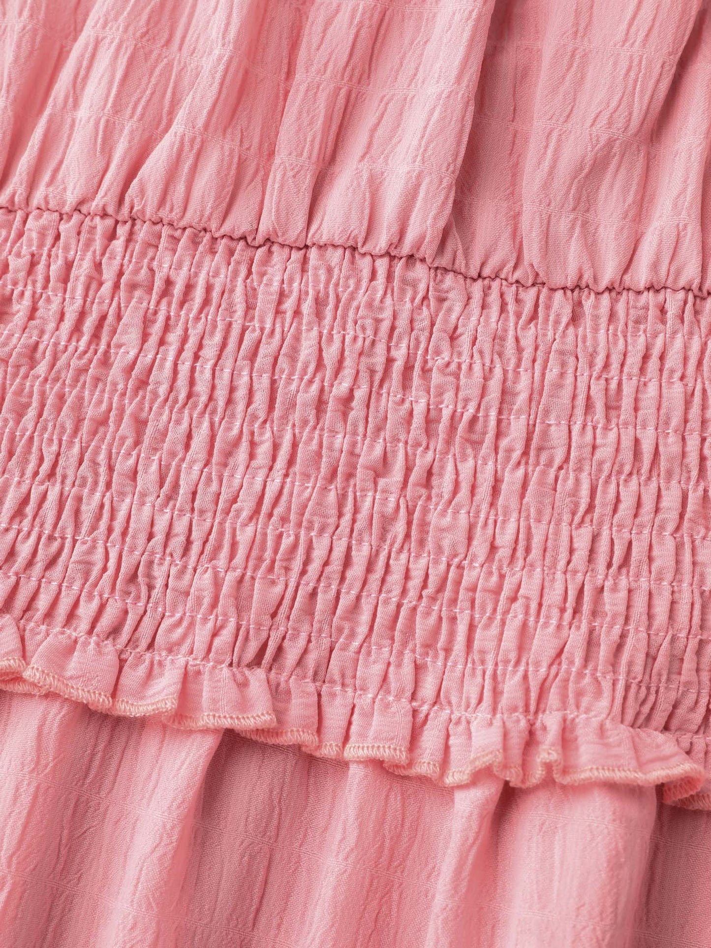 Shirred Waist Off-Shoulder Tiered Maxi Dress