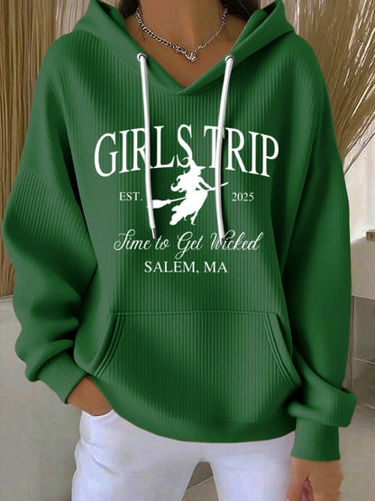 🔥HOT SALE🔥Women's Girls Trip Salem Print Casual Hoodie