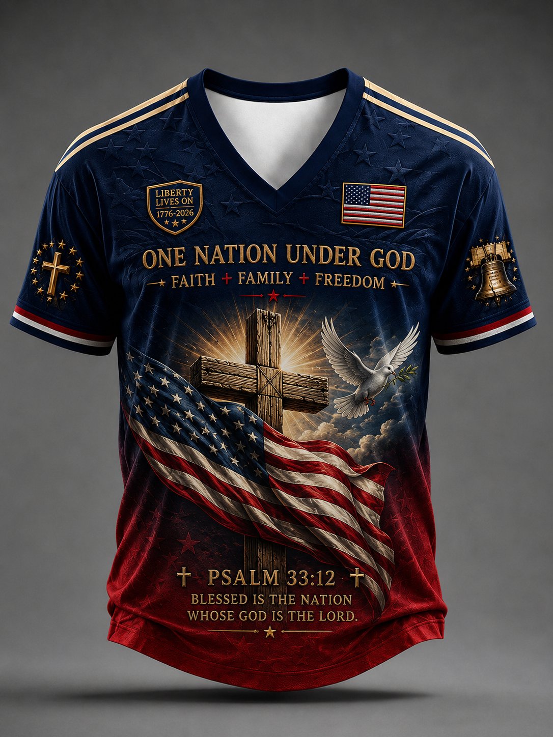 Men's Cross Faith Print T-Shirt