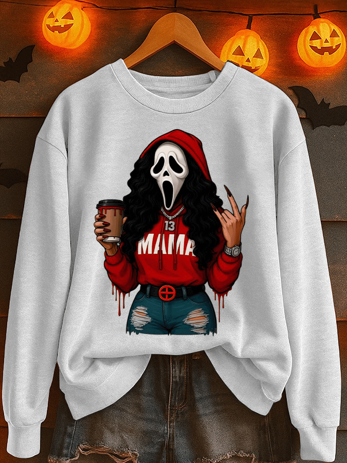 Women's Halloween Print Casual Sweatshirt