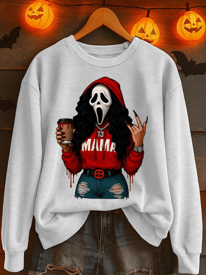 Women's Halloween Print Casual Sweatshirt