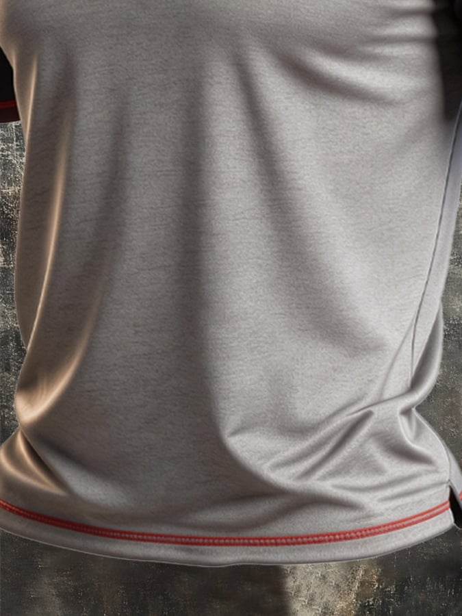 Men's Vintage 100% Pure Cotton Slub Stretch T-Shirt