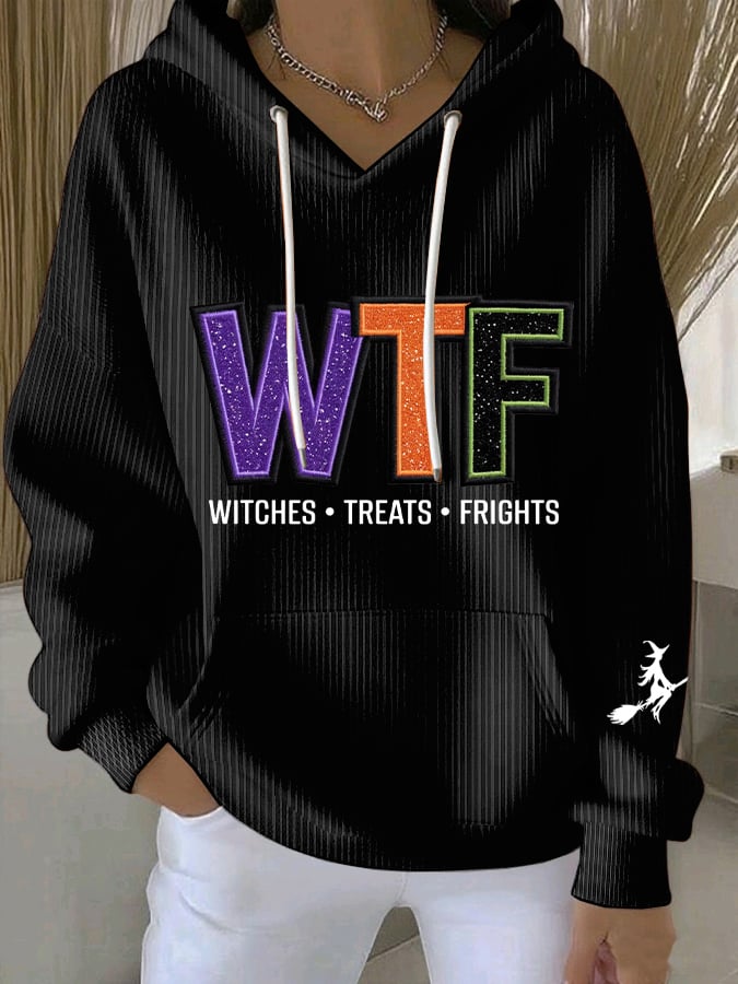 🔥HOT SALE🔥Women's WTF Wicked Twisted Fabulous Print Casual Sweatshirt