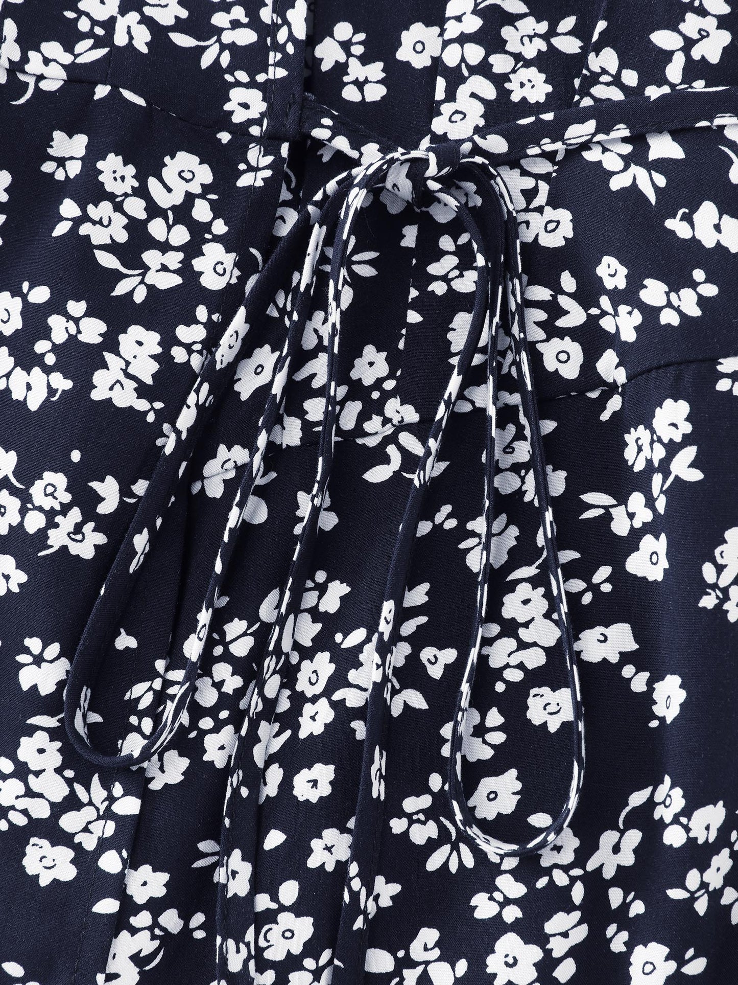 Rayon Floral Print Pleated Pockets Mini Dress