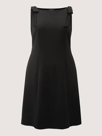 Shoulder Tie Sculpting Bodice Mini Dress