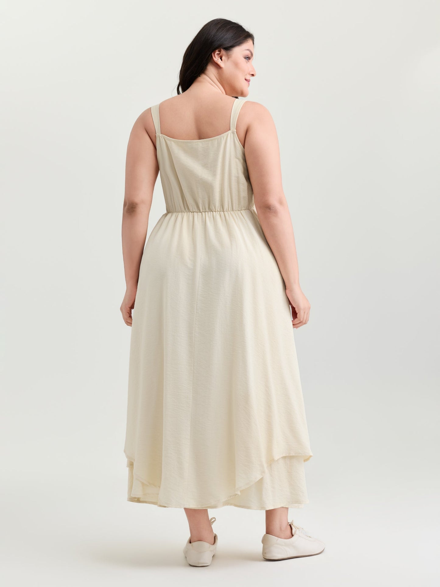 Supersoft High Low Hem Scoop Neckline Maxi Dress