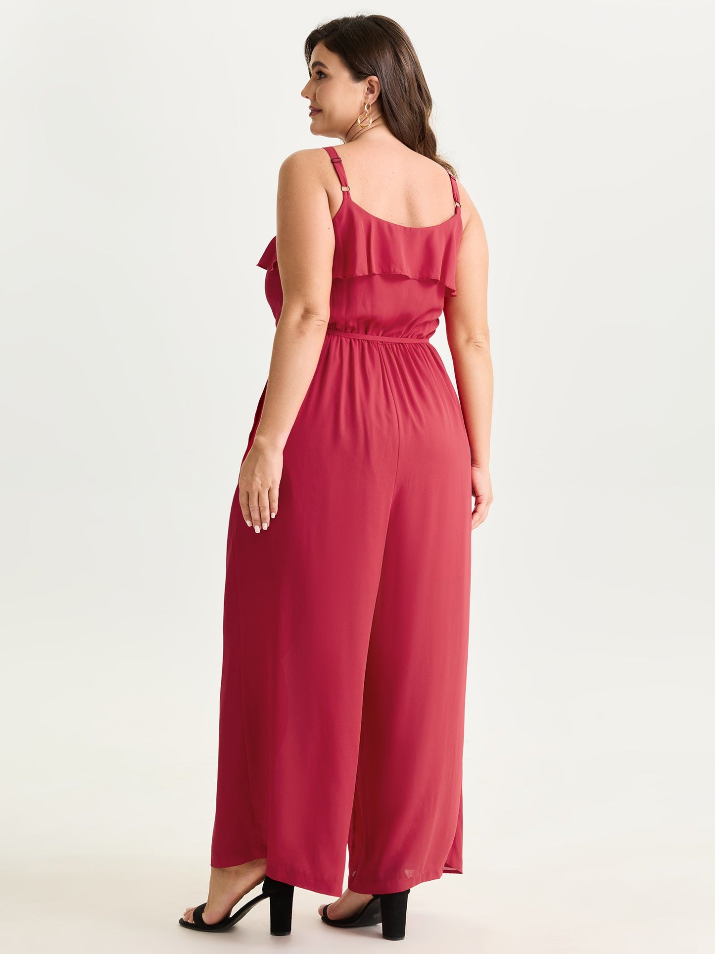 Ruffled Layered Stretchy Waist Jumpsuit