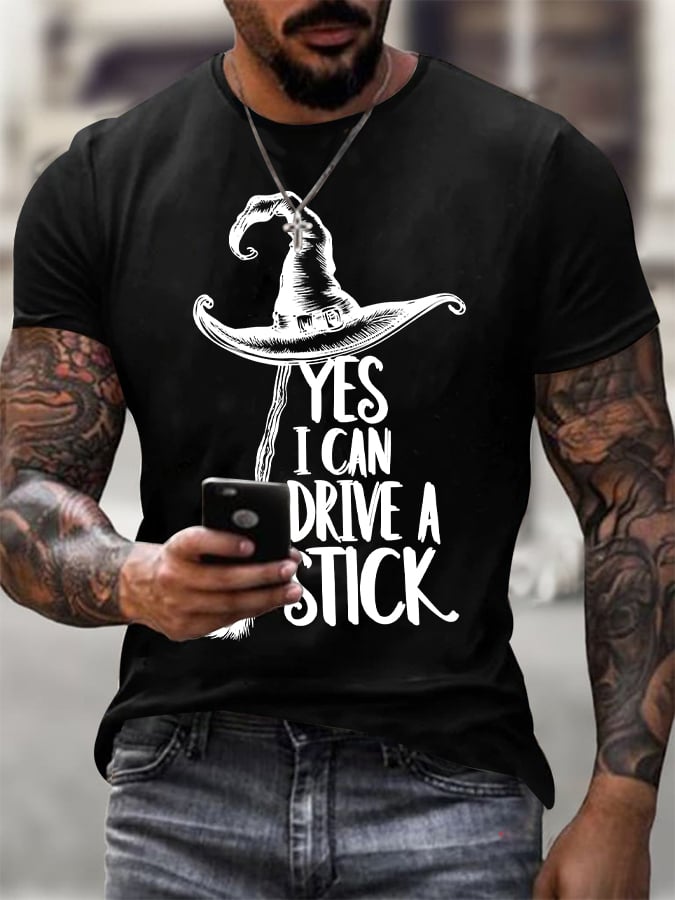 🔥Buy 2 Get 10% Off🔥Men's Yes I Can Drive A Stick Short-sleeved T-shirt