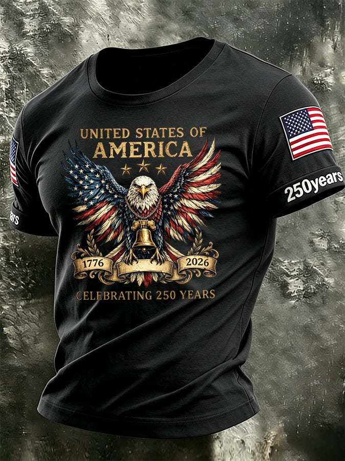 🔥Buy 3 Get 10% Off🔥Men'S America Flag Printed Casual T-Shirt