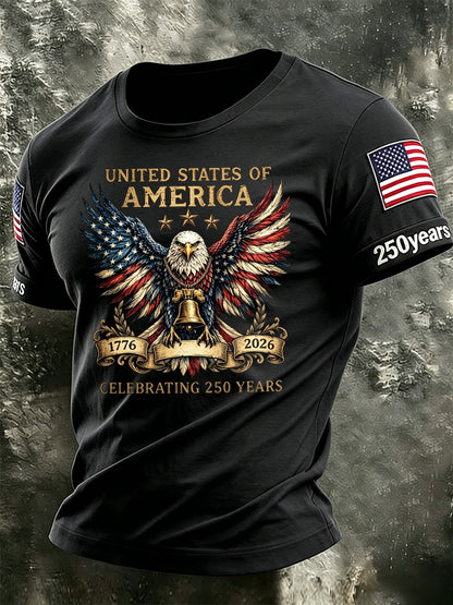 🔥Buy 3 Get 10% Off🔥Men'S America Flag Printed Casual T-Shirt