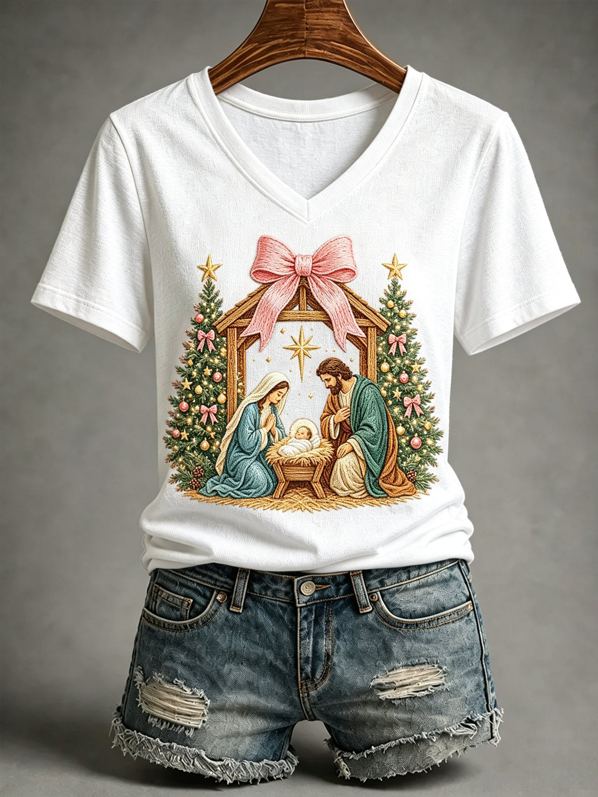 Women's Christmas Print T-Shirt