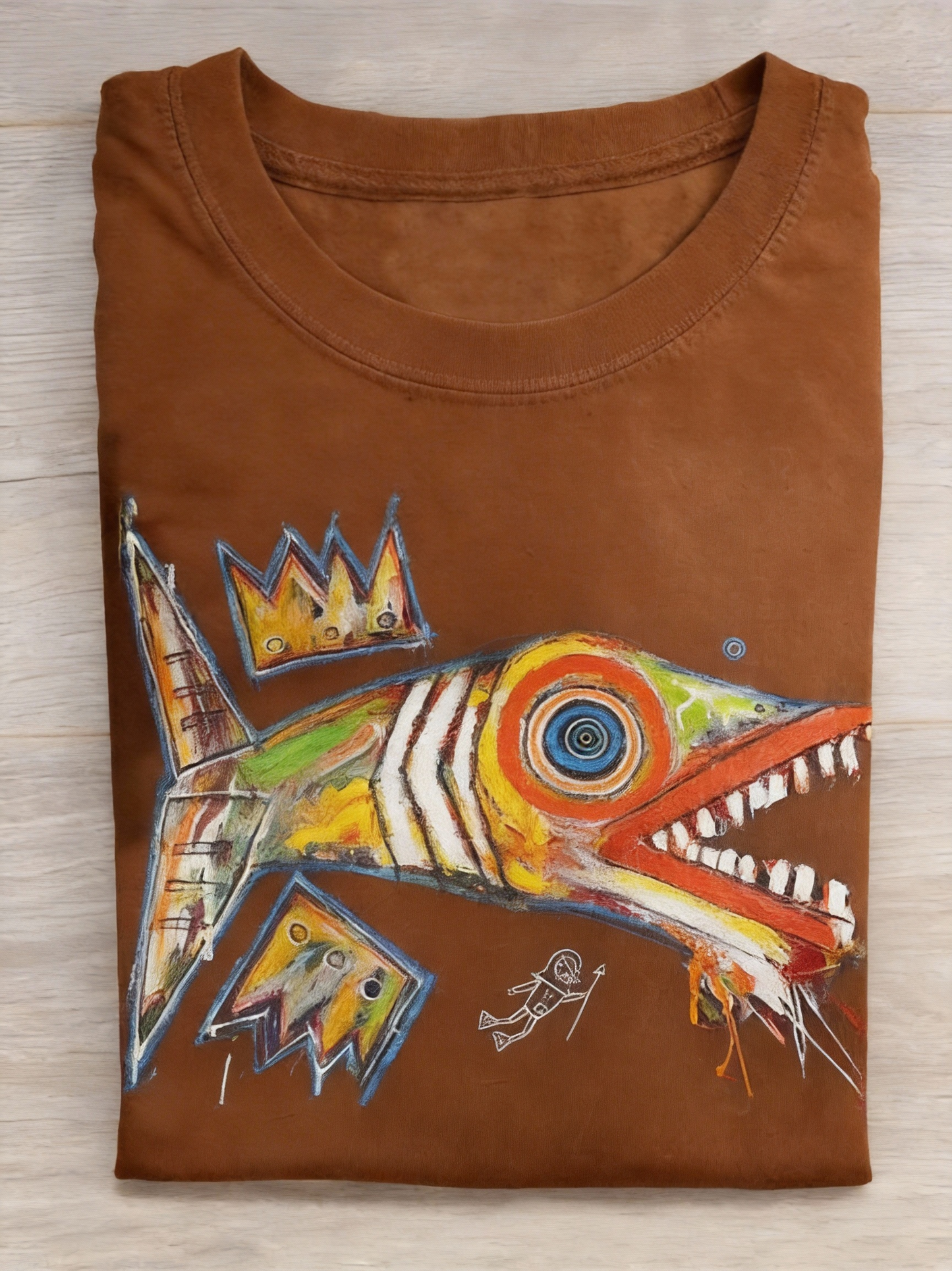 Abstract Art Fish Print T-shirt
