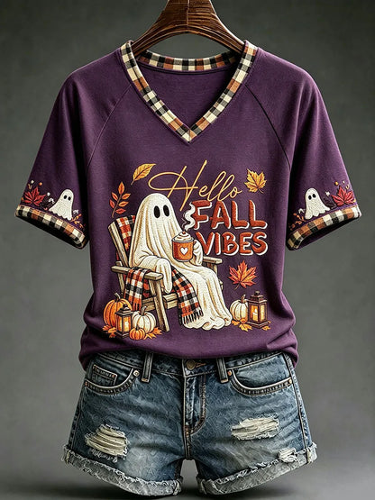Women's Fall V-Neck T-Shirts