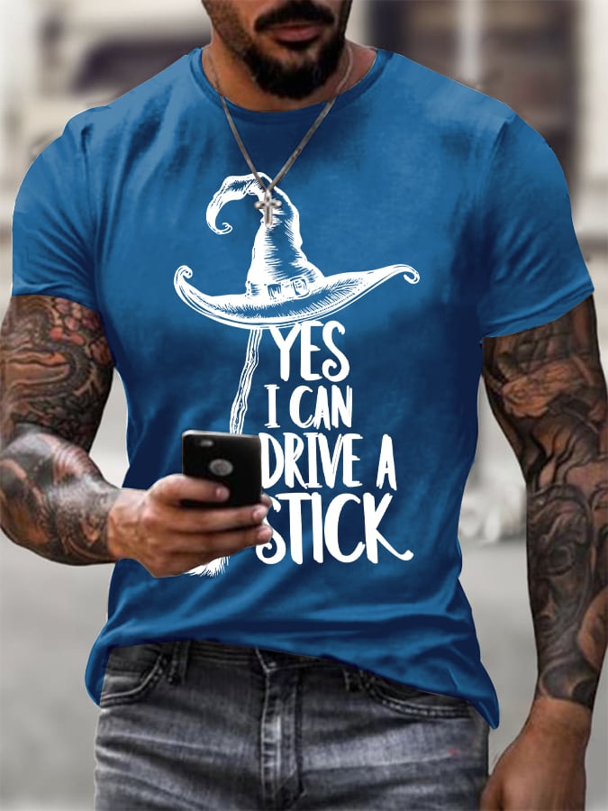 🔥Buy 2 Get 10% Off🔥Men's Yes I Can Drive A Stick Short-sleeved T-shirt