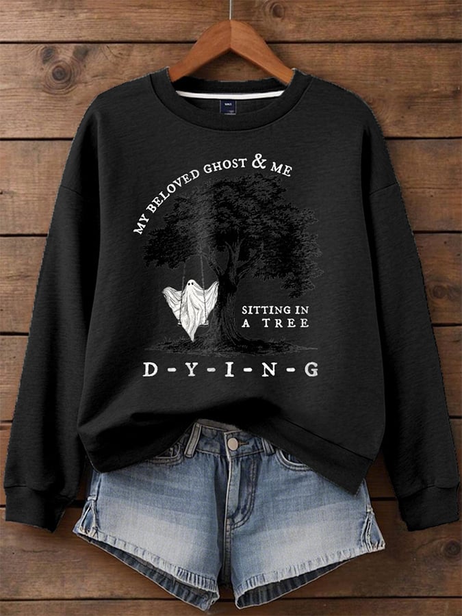 Women's Halloween Print Sweatshirt